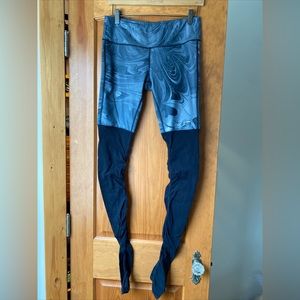 ALO Yoga Goddess Ribbed Leggings Black & Gray Size  Medium